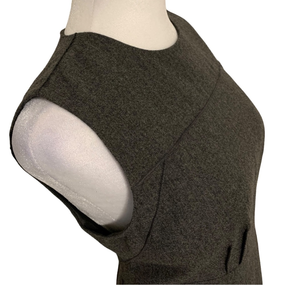 Magaschoni | NWOT Sleeveless Midi Sheath Dress in Charcoal Gray Size 2 - Picture 11 of 16